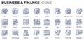 Simple Set Business and Finance Line Icons for Website and Mobile Apps. Contains such Icons as Analysis, Money