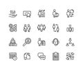 Simple Set of Business managment Related Vector Line Icons. Contains such Icons as One-on-One Meeting, Support, Business