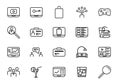 Simple Set of Business Presentation Related Vector Line Icons.