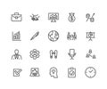 Simple Set of Business Related Vector Line Icons. Contains such Icons as One-on-One Meeting, Business Communication