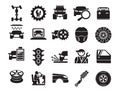 Simple Set of Car transport Related Vector Icons Royalty Free Stock Photo