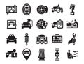 Simple Set of Car transport Related Vector Icons Royalty Free Stock Photo