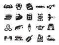 Simple Set of Car transport Related Vector Icons Royalty Free Stock Photo