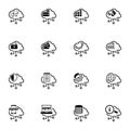 Simple Set of Cloud Computing Related Vector Line Icons Royalty Free Stock Photo