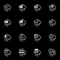 Simple Set of Cloud Computing Related Vector Line Icons Royalty Free Stock Photo