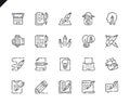 Simple Set Copywriting Line Icons for Website