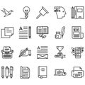 Simple set of Copywriting Related Line Icons.