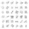 Simple Set of Copywriting Related Vector Line Icons