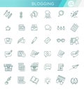 Simple Set of Copywriting Related Vector Line Icons Royalty Free Stock Photo