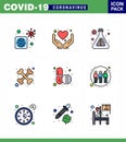 Simple Set of Covid-19 Protection Blue 25 icon pack icon included capsule, pills, flask, medicine, cross Royalty Free Stock Photo