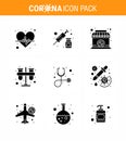 Simple Set of Covid-19 Protection Blue 25 icon pack icon included diagnosis, practicum, closed, lab, test