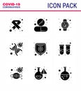 Simple Set of Covid-19 Protection Blue 25 icon pack icon included genetics, smart watch, medicine, pulse, healthcare