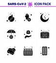 Simple Set of Covid-19 Protection Blue 25 icon pack icon included hands, medical, hands, insurance service, rest time
