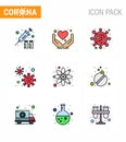 Simple Set of Covid-19 Protection Blue 25 icon pack icon included laboratory, , bacteria, covid, virus