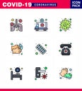 Simple Set of Covid-19 Protection Blue 25 icon pack icon included washing, healthcare, transportation, hand wash, epidemic