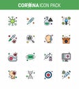 Simple Set of Covid-19 Protection Blue 25 icon pack icon included dropper, intect, flask, human, coronavirus