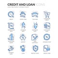 Line Credit and Loan Icons