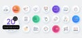 Simple set of Cyber attack, E-mail and Refer friend line icons. For web application. Vector Royalty Free Stock Photo