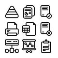 Simple Set of Data Analysis Related Vector Line Icons Royalty Free Stock Photo