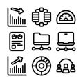 Simple Set of Data Analysis Related Vector Line Icons Royalty Free Stock Photo