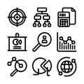 Simple Set of Data Analysis Related Vector Line Icons Royalty Free Stock Photo