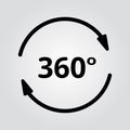 Simple Set of 360 Degree View Related Vector Icons for Your Design.