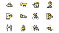 Simple Set of Delivery Line Icons