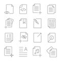 Simple Set of Document Flow Management Vector Line Icons. Contai