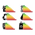 Simple set of ecology related outline icons. Royalty Free Stock Photo