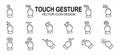 Simple Set of finger touch gesture Related Vector icon user interface graphic design. Contains such Icons as touch, gesture,