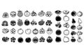 Simple Set of Fruits Related Vector Line Icons,Fruit icon collection - vector illustration, Royalty Free Stock Photo