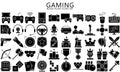 Simple Set of Games black filled Icons