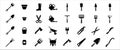 Simple Set of gardening tool service Related Vector icon graphic design. Contains such Icons as pot, fork, boot, scoop, shovel, Royalty Free Stock Photo