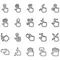 Simple Set of hand gestures Related Icons Line.