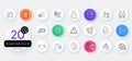 Simple set of Handshake, Refresh bitcoin and Fingerprint research line icons. For web application. Vector