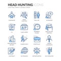 Line Head Hunting Icons