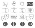 Simple Set of Help and Support Related Vector Line Icons.
