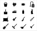 Simple Set of house cleaning equipment Related Vector icon graphic design. Contains such Icons as home, house, cleaning, tool, Royalty Free Stock Photo