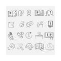 Simple Set of Info and Help Desk Related Vector Line Icons. Royalty Free Stock Photo