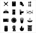 Simple Set of kitchen and cooking equipment Related Vector icon graphic design. Contains such Icons as knife, chopping board,