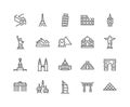 Line Landmarks Icons