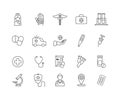 Simple Set of Medicine Related Vector Line Icons. Contains such Icons as healthcare symbol, pills, doctor and more