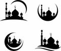 Vector mosque icon vector illustration