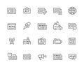 Simple Set of News Icons. Such as Newspaper, Journalist, Live Broadcast, Camera, Fake News, Microphone and others