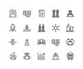 Simple Set of Oil industry Vector Line Icons. Contains such Icons as Gas production, transportation, storage and more Royalty Free Stock Photo