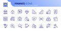 Simple set of outline icons about finance. Financial concept