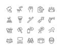 Line Protest Icons
