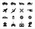 Simple Set of remote control toy Related Vector icon graphic design. Contains such Icons as remote controller, car, drone, game, Royalty Free Stock Photo