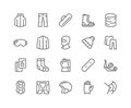 Line Snowboarding Icons