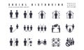 Simple Set of Social Distancing, Coronavirus Disease 2019 Covid-19 Solid Glyph Icons such Icons as Stay Home, Quarantine, Work